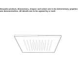 Ceiling square shower head with chromotherapy Alhuey
