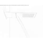 Rectangular wall shower head in stainless steel Smyha