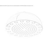 Round LED shower head with chromotherapy Houthem