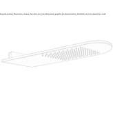 Rectangular wall shower head made of chrome-plated brass Apold