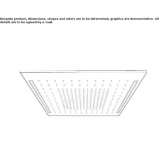 Square rain shower with built-in lighting Huabal