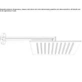 Square stainless steel wall shower head Himanka