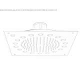 Square LED shower head mounted on the ceiling Houthem