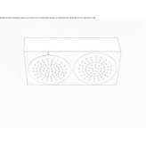 Shower head with 2 jets, ceiling mounted Baschi