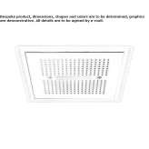 Built-in steel waterfall shower Merum