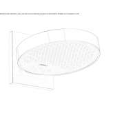 Wall-mounted shower head with 3 jets, chrome-plated, brass Stancea