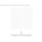 Ceiling-mounted square shower head with anti-limescale system Viewbank