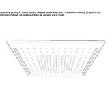 Built-in square waterfall shower Huabal