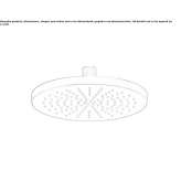Round, single-jet stainless steel shower head Nidzica