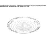 Round waterfall shower with built-in lighting Huabal