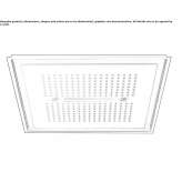 Stainless steel LED shower head with 3 jets and built-in lighting Merum