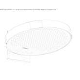 Wall-mounted shower head with 3 jets, chrome-plated, brass Stancea