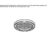 Round shower head for ceiling mounting Lalor