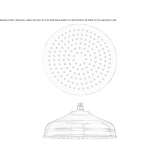 Ceiling shower head with anti-limescale system Coronel
