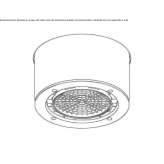 Stainless steel ceiling shower head with chromotherapy Lalor