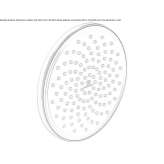 Round single-jet shower head Sacu