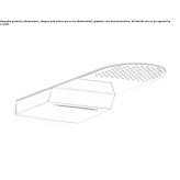 Stainless steel wall mounted waterfall shower Srebreno