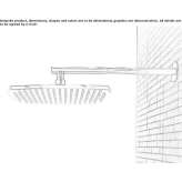 Brass wall shower head with arm Hamdorf