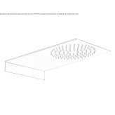Rectangular wall shower head with an anti-limescale system Coronel