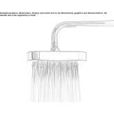 Wall shower head with arm Plancoet