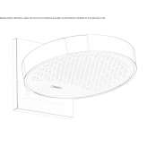 Wall-mounted shower head in chrome-plated brass Stancea