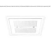 Built-in steel shower head with 3 sprays Merum