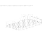 Rectangular stainless steel shower head for ceiling installation Beznea