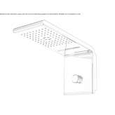 Stainless steel wall shower head Bonyhad
