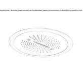 Ceiling mounted 3-jet steel shower head Merum