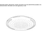 Round rain shower with built-in lighting Huabal