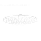 Round ceiling shower head with anti-limescale system Coronel