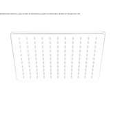 Square rain shower made of stainless steel Makkum