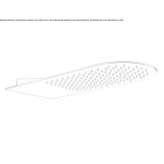 Very flat stainless steel wall shower Stalis