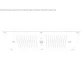 Built-in shower head with 2 jets and chromotherapy Skarnes