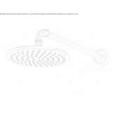 Round, single-jet stainless steel shower head Demonte
