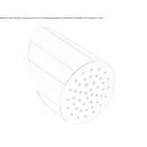 Stainless steel rain shower with anti-limescale system Polva