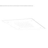 Built-in stainless steel shower head with anti-limescale system Polva