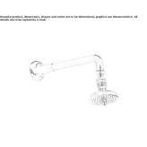 Wall shower head with arm Scanno