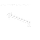 Wall shower head with arm Cortona