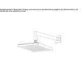 Wall shower head with arm Scanno