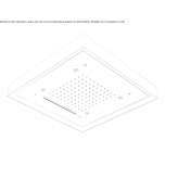 Ceiling mounted square stainless steel waterfall shower Polva