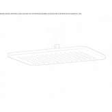 Rectangular wall shower head Tomra