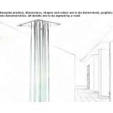 Stainless steel shower head mounted on LED ceiling Acigoel