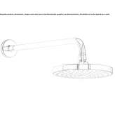 Brass wall shower head with arm OErbyhus