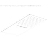 Very flat stainless steel wall shower head OErbyhus