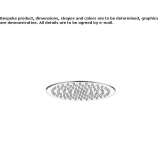Round stainless steel shower head Crovu