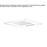Stainless steel ceiling mounted shower head with 3 jets Larisa
