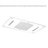 Stainless steel ceiling mounted shower head with 3 jets Larisa