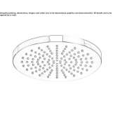 Brass rain shower with an anti-limescale system Akaa