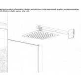 Square wall shower head with arm Handorf